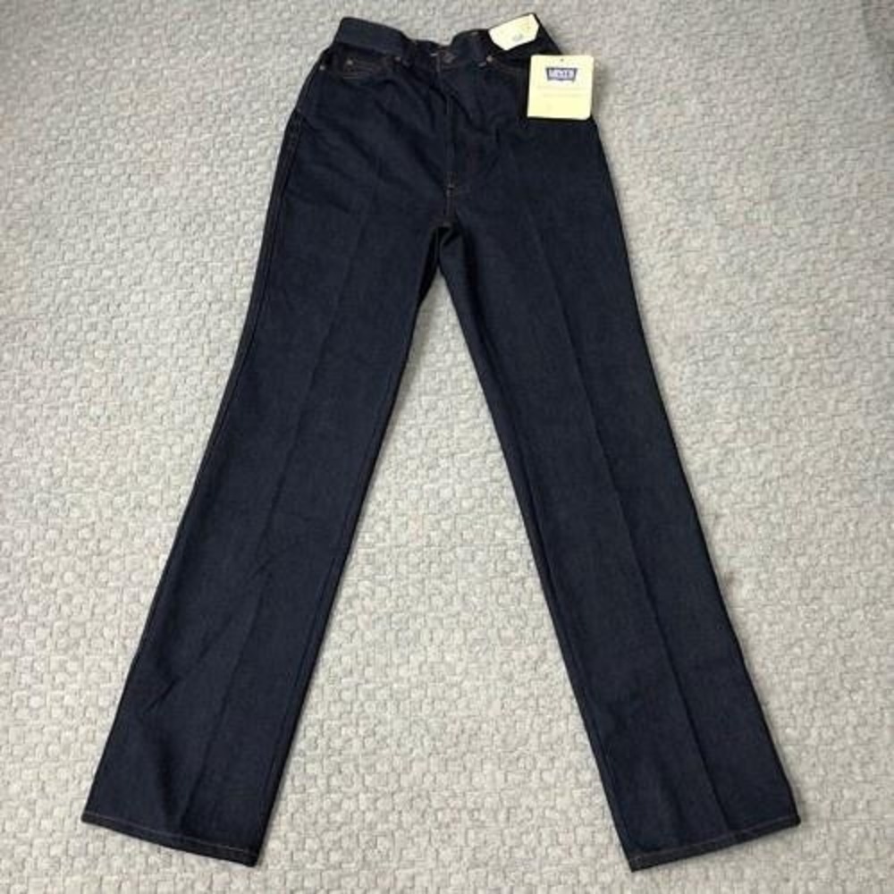 Vintage Levis Jeans Womens 12 Blue Denim High Rise Straight Leg Orange Tab 80s